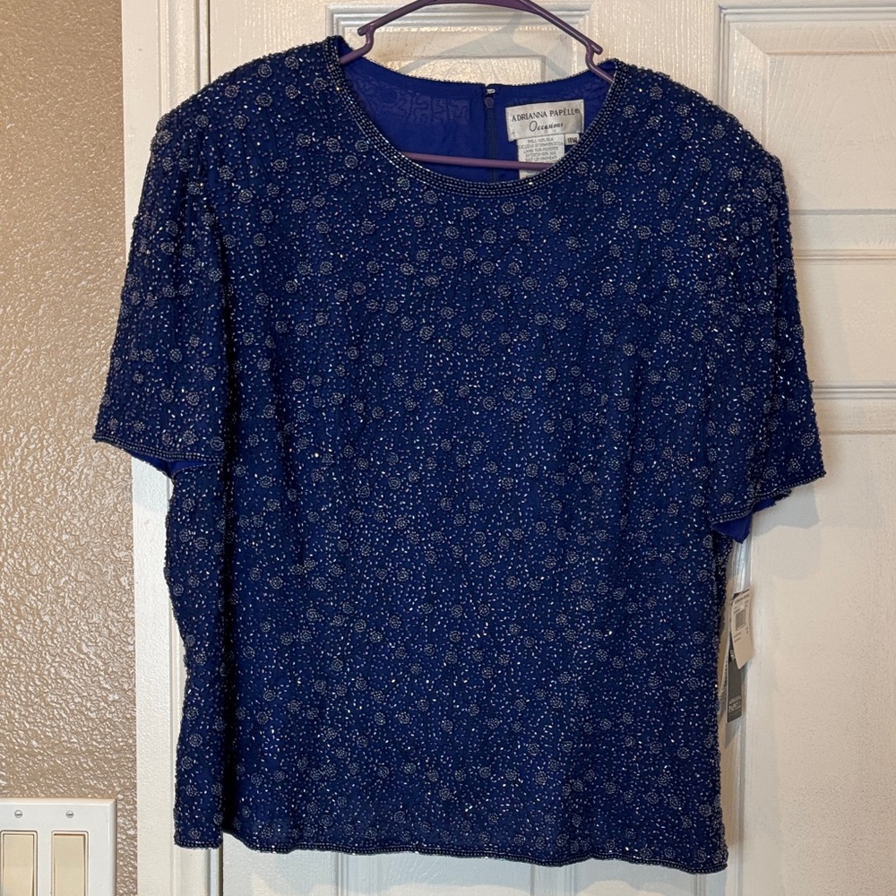 Adrianna Papell Beaded Blouse